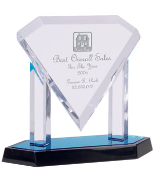 Acrylic Floating Diamond Awards